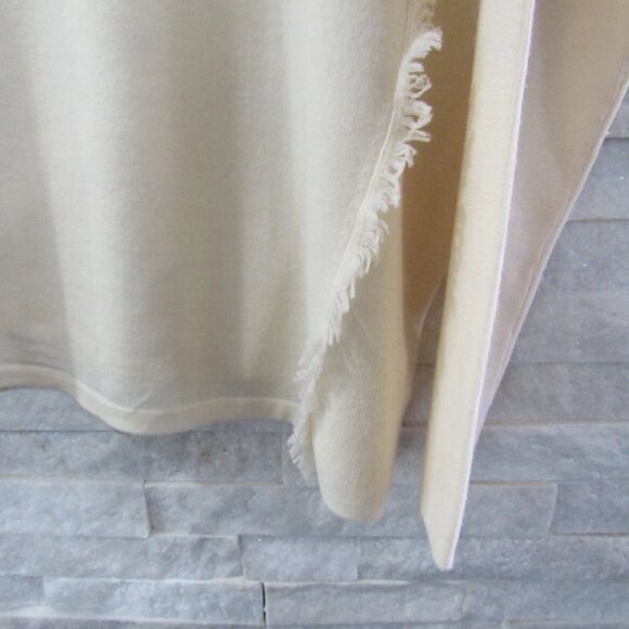 Ralph Lauren Collection Ivory Merino Wool Oversized Fringed Sweater L - Picture 5 of 7